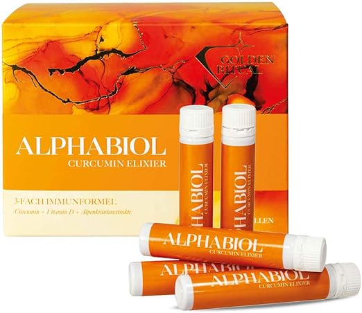 ALPHABIOL Curcumin Elixir with turmeric and Vitamin D for immune support