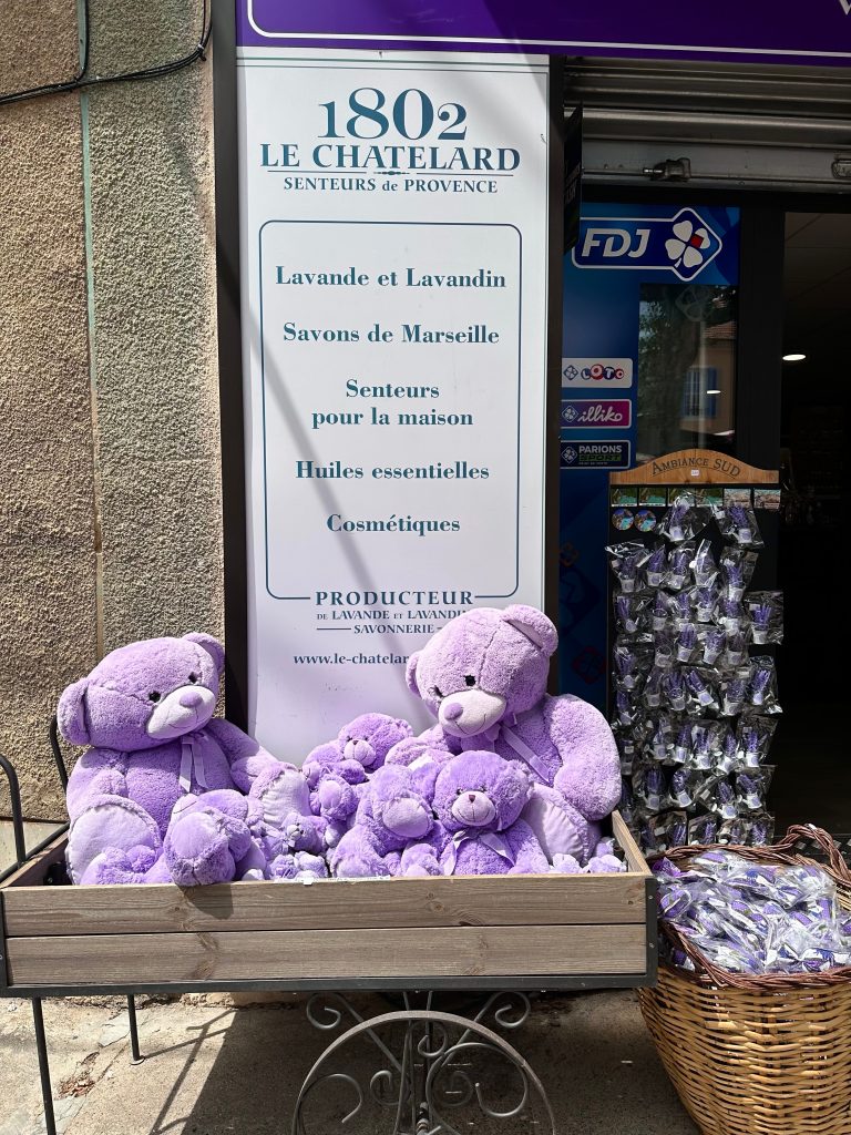 Cute lavender-themed shop in the village of Valensole Provence